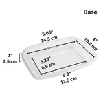CM325 Clear PET Rectangular Container W/ Lid | 6.18x4.61x1.57" - Base Size