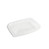 CM325 Clear PET Rectangular Container W/ Lid | 6.18x4.61x1.57" - Bottom UP