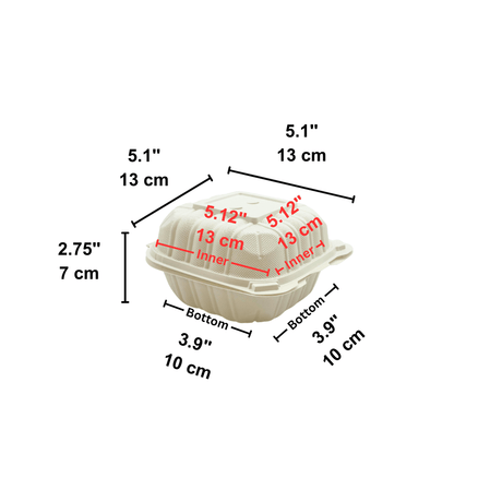 CY-51 | Microwavable PP Clamshell Container W/ Vent Hole