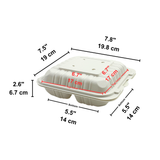 CY-783 | PP Clamshell Container W/ Vent Hole | 3 Compartment | 7.8x7.5x2.6"-size