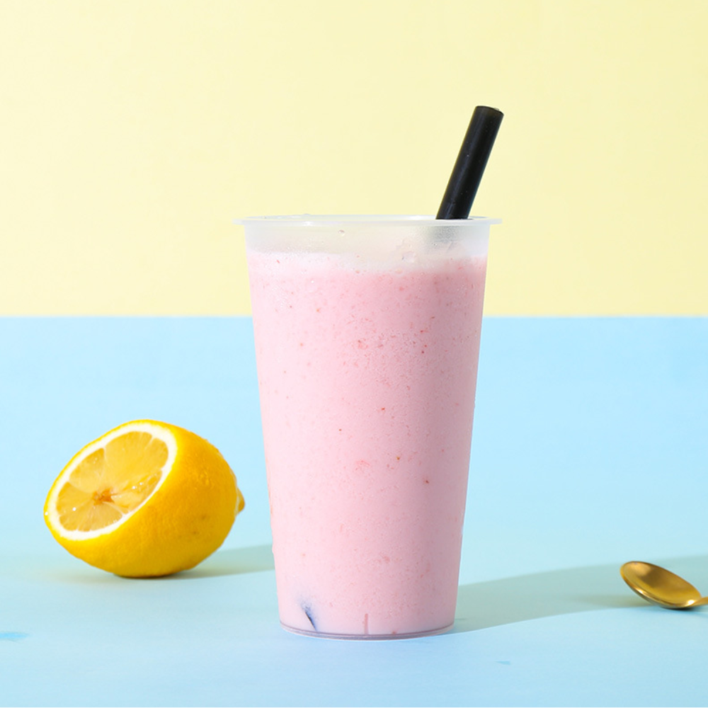 Frosted PP boba tea cups 16oz bulk packaging for bubble tea shops, smoothie, iced drinks and cafes in Canada