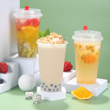 Frosted PP boba tea cups 16oz bulk packaging for bubble tea shops, smoothie, iced drinks and cafes in Canada