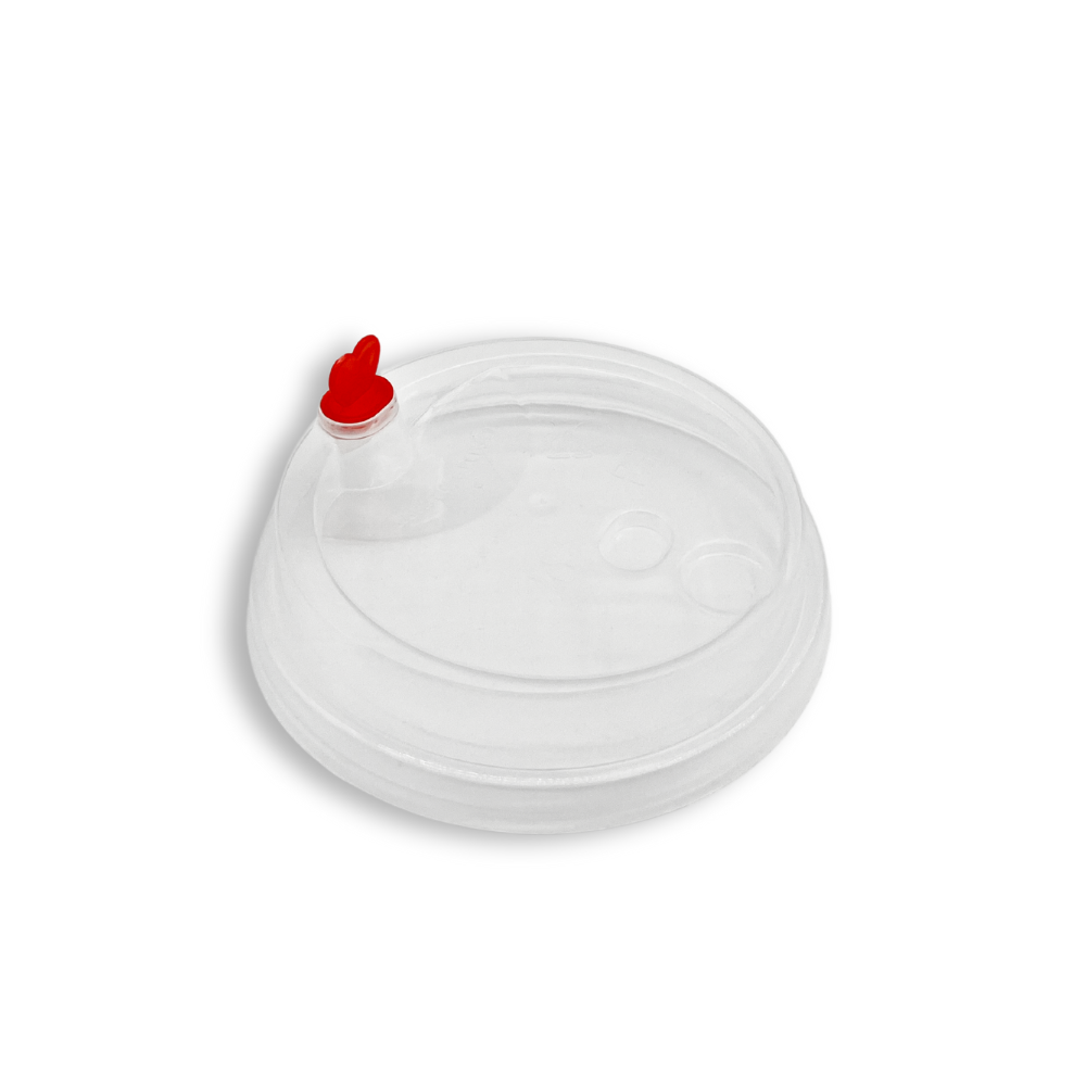 CY-Z89 | Couvercle rond transparent de 90 mm avec bouchon en forme de cœur rouge | Coupe CY-Z500/700 - 1000 pièces