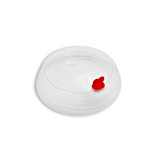 CY-Z89 | 90mm PP Clear Round Sip Lid W/ Red Heart Shaped Plug | Fit CY-Z500/700 Cup