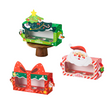 Christmas 3-Cupcake Box W/ Window & Handle - 5 Pcs