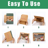 Christmas Kraft Paper Donut & Dessert Boxes W/ Window | 8.25x5.9x2.75 – How to use