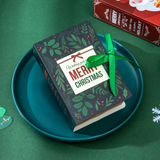 Christmas Magic Book Shaped Candy Gift Box | Green Leaf – 10 Sets