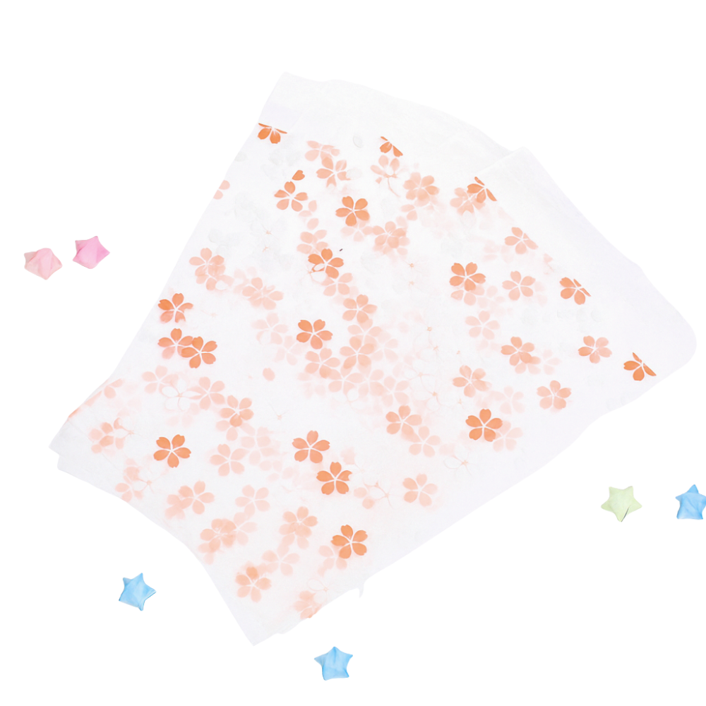 Clear Cherry Blossom Self Adhesive OPP Bag Cellophane Treat Bag | 7x11" - 50 Pcs