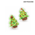 Clear PET Christmas Tree Shaped Cake Boxes W/ Lids | 4.13x3.27x1.97" (100 Pcs/Case)
