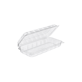 CF6090 | Clear Rectangular Hinged Bakery Container | 13.8x6.8x2.6" - OPEN