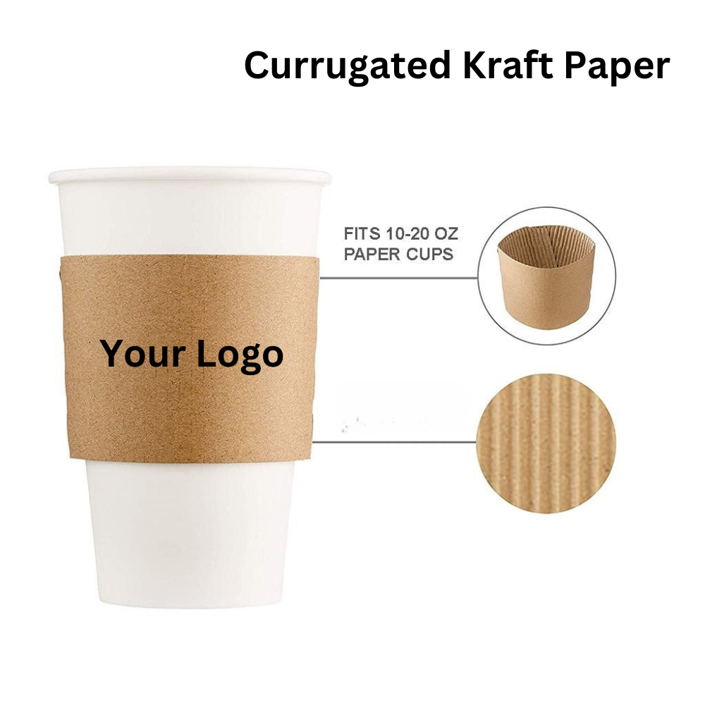 Custom Paper Sleeve | Fit 10oz to 20oz Cup - 10,000 Pcs Min