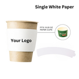 Custom Paper Sleeve | Fit 10oz to 20oz Cup - 10,000 Pcs Min