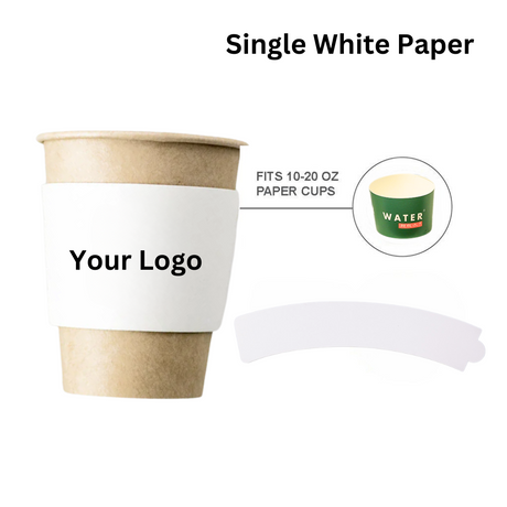 Custom Paper Sleeve | Fit 10oz to 20oz Cup - 10,000 Pcs Min