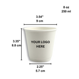 Custom Printed 90mm White Double Wall Paper Hot Cup - 8oz