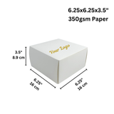 Custom Printed Cake Paper Box Pastry Box - 6.25x6.25x3.5"