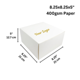 Custom Printed Cake Paper Box Pastry Box - 8.25x8.25x5"