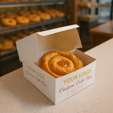 Custom Printed Cake Paper Box Pastry Box - with pastry