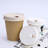 D80 | 80mm Reclosable White Paper Lid | Fit 80mm Top Paper Cup