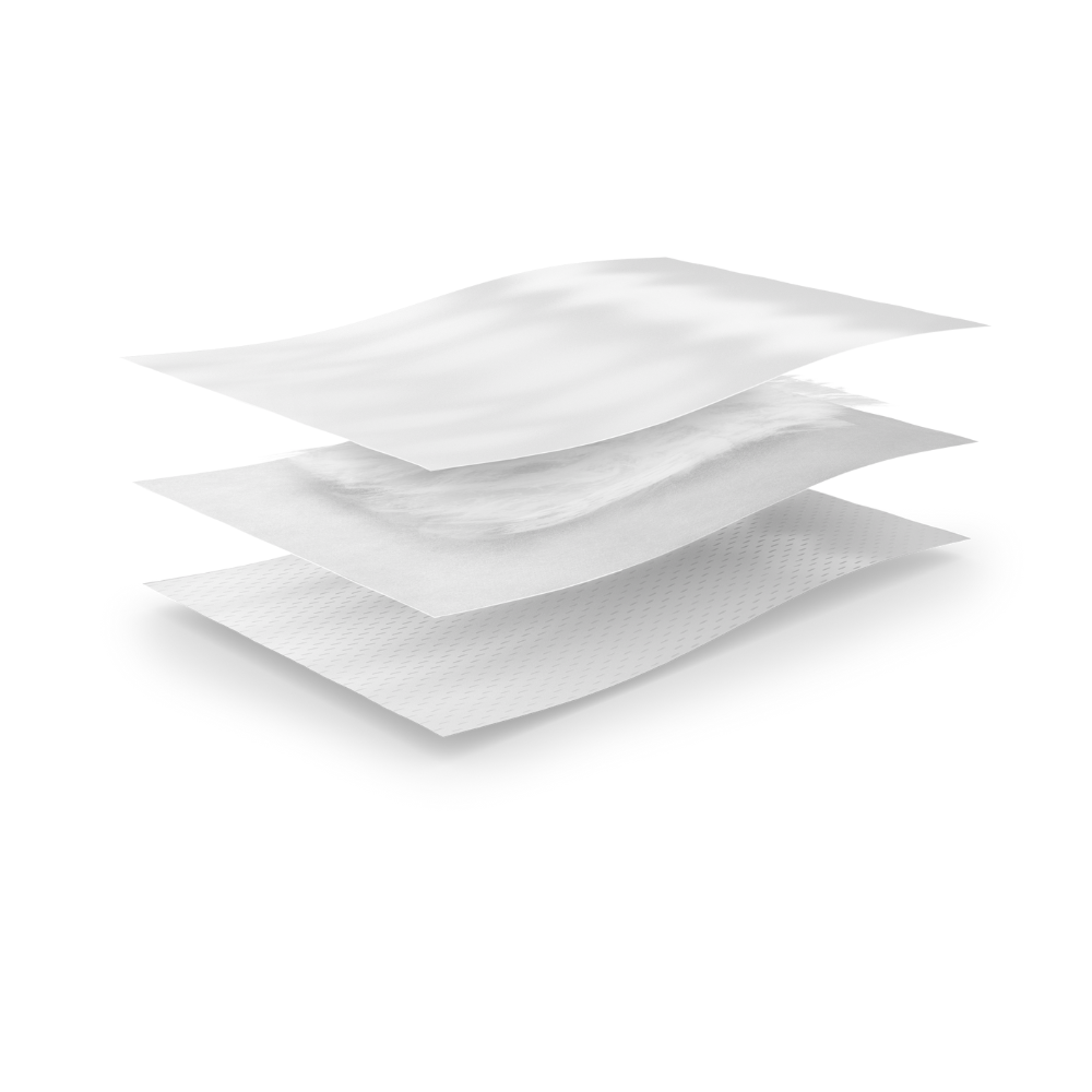 DLAC40 | 4x6.5" White Dri-Loc Pad Meat Absorbent Pad - Layer