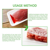 DLAC40 | 4x6.5" White Dri-Loc Pad Meat Absorbent Pad - Usage Method