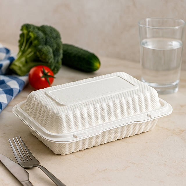 #EP28 Microwavable White Rectangular Clamshell Food Container-150 Sets ...