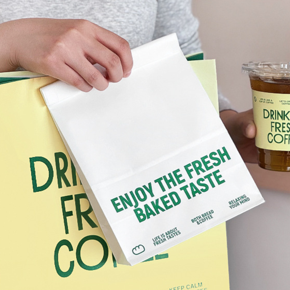 6lb White Paper Bakery Bag W/ Grease-Resistant Lining | 6x3.5x10.7" - enjoy the fresh baked taste