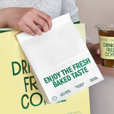 6lb White Paper Bakery Bag W/ Grease-Resistant Lining | 6x3.5x10.7" - enjoy the fresh baked taste