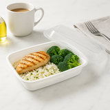 F-7516 Base | TD 16oz PP White Rectangular Container (Base Only)