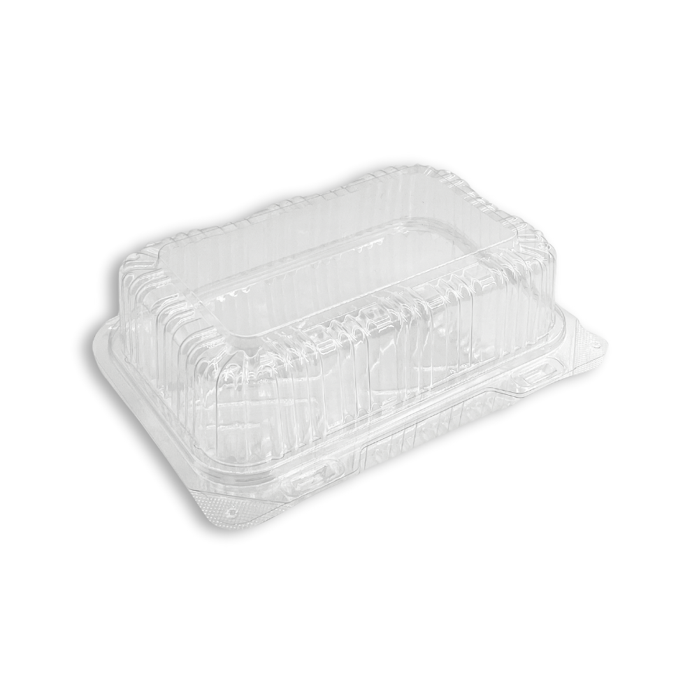 F1003 PET | Clear Rectangular Hinged Container | 8.43x6.1x3.54" - 200 Pcs