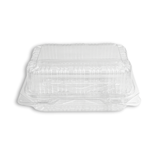 F1003 PET | Clear Rectangular Hinged Container | 8.43x6.1x3.54" - front