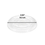 F92 | 92mm PET Clear Round Flat Lid | Fit VG12 Cup - szie