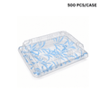 FS-1105 Blue Maple PET Sushi Tray W/ Clear Lid | 7.28x5.12x1.77" (500 Pcs/Case)