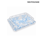 FS-1105 Blue Maple PET Sushi Tray W/ Clear Lid | 7.28x5.12x1.77" (500 Pcs/Case)