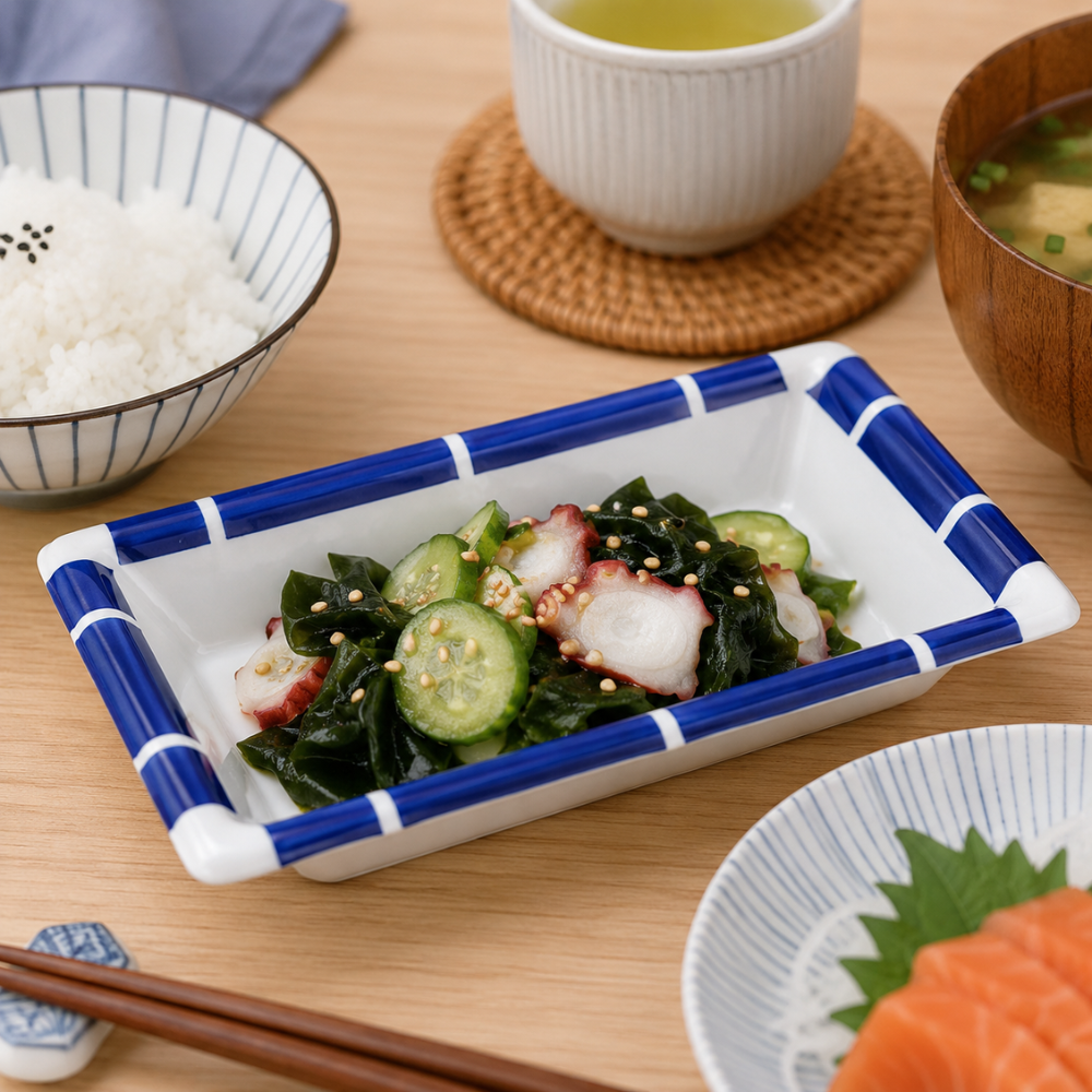 FS-1510 PET Blue Rectangular Dish Container | 5.12x3.15x1.18" (500 Pcs/Case) - WITH DISHES