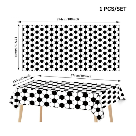 Football Party Tablecloth | World Cup Disposable Plastic Table Cover