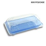 #1101 PET | Blue Sushi Tray W/ Lid | 5.94x3x2"