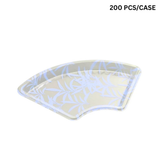 #FS-3102 PET Base | Blue Maple Pattern Large Fan-Shaped Sushi Tray (Base Only)