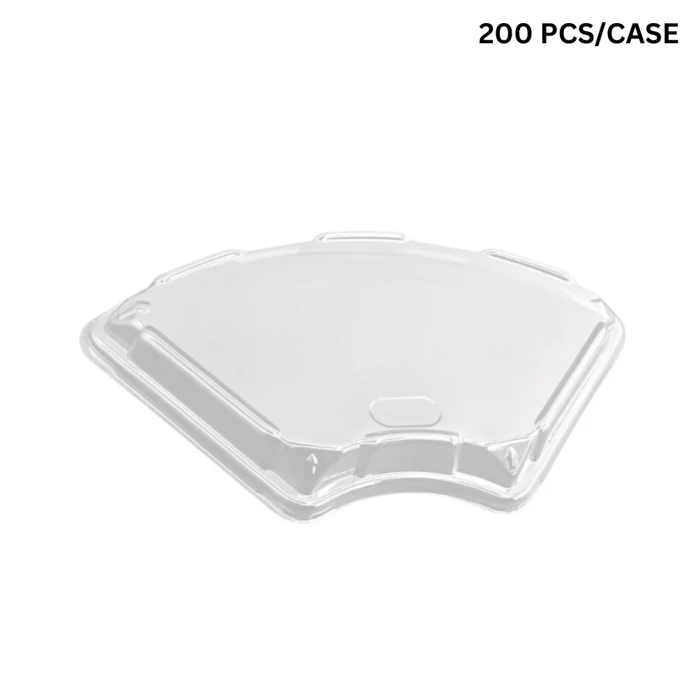#FS-3102 PET Lid | Clear Fan-Shaped Lid | Fit #3102 Sushi Tray (Lid Only)