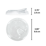 98mm Strawless PET Clear Sip Lid  | Fit XT12/XT16/HD18/XT20/HD24 PET Cup - size