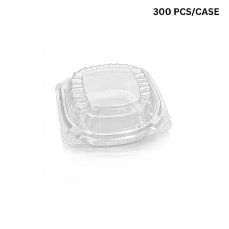 HC5527-WX | Clear Hinged PET Container | 5x5x2.56" - 300 pcs