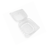 HC5527-WX | Clear Hinged PET Container | 5x5x2.56" - open