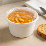 HD-1500 | 50oz PP White Soup Container W/ Clear Lid