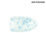 HD-7101 | B-16 PET Blue Maple Pattern Boat Sushi Tray W/ Lid | 10.4x5.5x1.97"