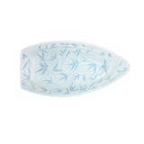 HD-7103 | B-18 PET Blue Maple Pattern Boat Sushi Tray W/ Lid | 18.3x9.25x3"-bottom