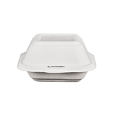 HD-B024 | Sugarcane Clamshell Food Container | 5.75x5.75x3" - front