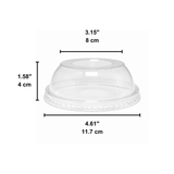 HD 117mm PET Clear Dome Lid | Fit HD 8/12/16/24/32oz Round Salad Container-size