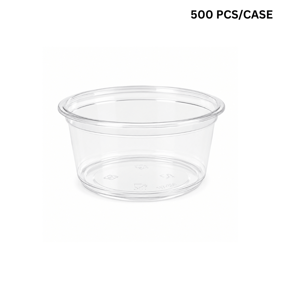 HD 12oz PET Clear Round Salad Container Dessert Cup | 117mm Top-500pcs