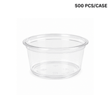 HD 12oz PET Clear Round Salad Container Dessert Cup | 117mm Top-500pcs