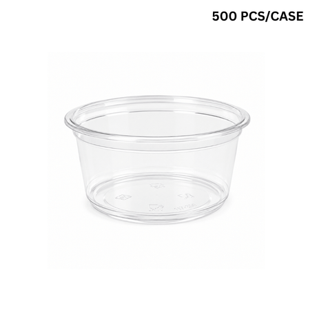 HD 12oz PET Clear Round Salad Container Dessert Cup | 117mm Top-500pcs