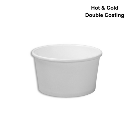 HD 12oz White Double Coating Paper Soup Cup | 115mm Top (Base Only) - 500 Pcs